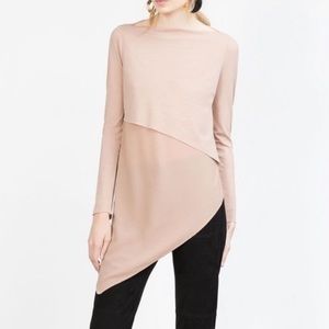 Zara asymmetrical long sleeve top size small